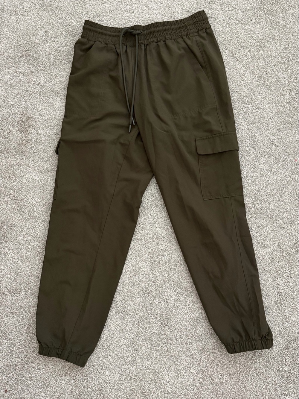 Women’s Olive Green Cargo Jogger Pants